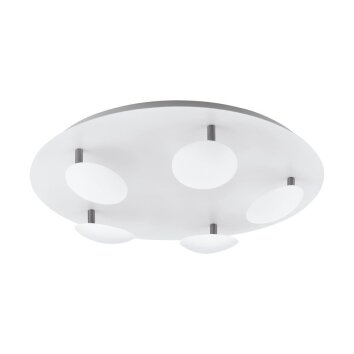 Plafonnier Eglo CERTINO LED Nickel mat, Blanc, 5 lumières Plafonnier Eglo CERTINO LED Nickel mat, Blanc, 5 lumières