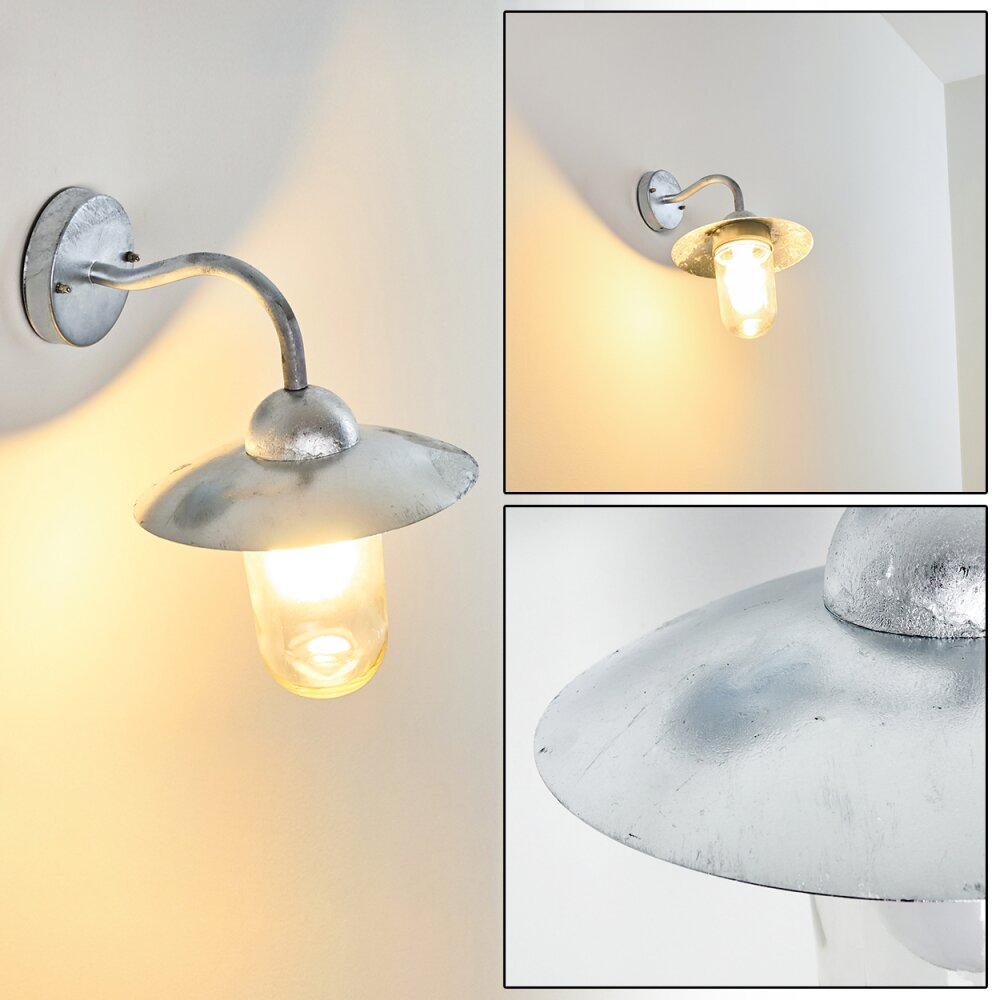 Applique murale d'extérieur Maidiswil Argenté, 1 lumière main product photo