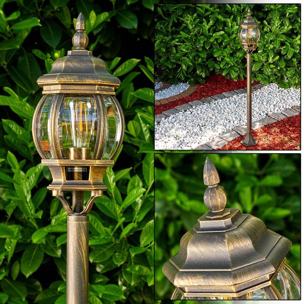 Lampadaire extérieur Lentua Brun doré, 1 lumière main product photo