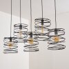 Suspension Hoenkoop Gris, Noir, 5 lumières