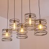 Suspension Hoenkoop Gris, Noir, 5 lumières