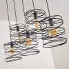 Suspension Hoenkoop Gris, Noir, 5 lumières