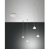 Suspension Fabas Luce Isabella LED Blanc, 4 lumières