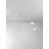 Suspension Fabas Luce Isabella LED Blanc, 4 lumières