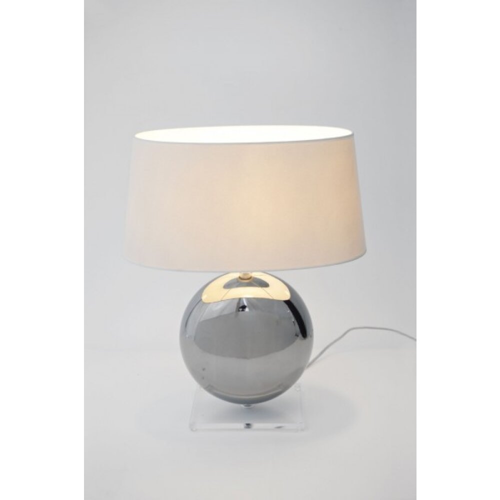 Lampe de table Holländer BOWLING Argenté, Blanc, 1 lumière main product photo