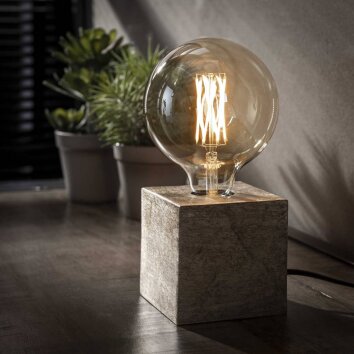 Lampe à poser OMMEN Nickel mat, 1 lumière