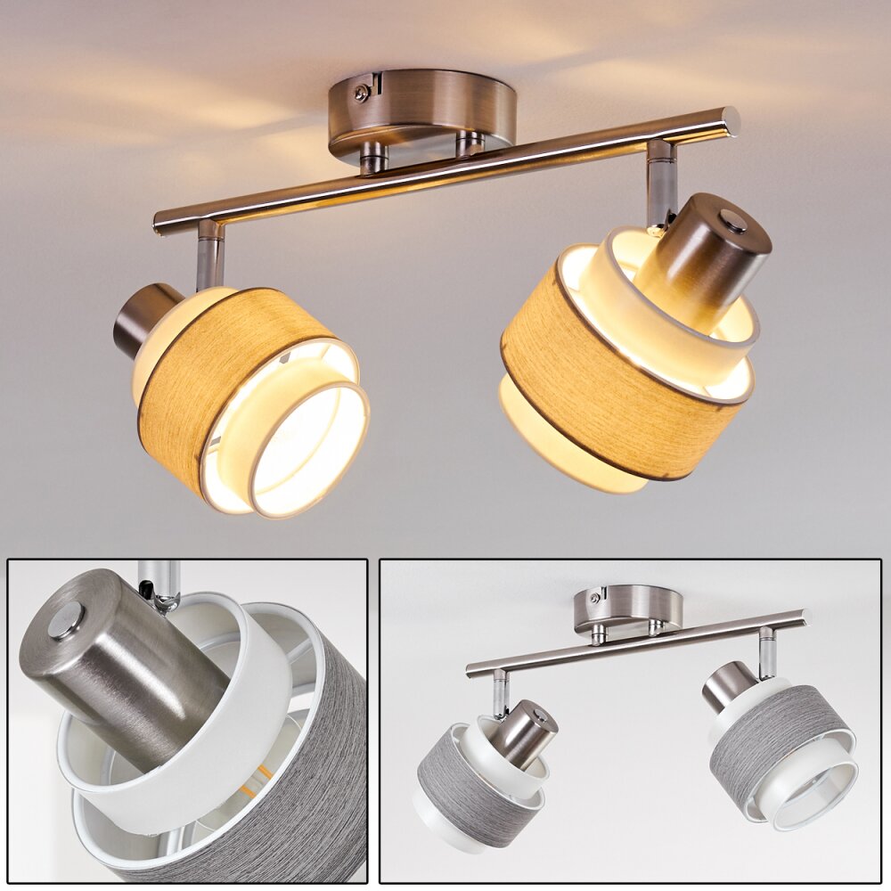Plafonnier Lotorp Nickel mat, 2 lumières main product photo