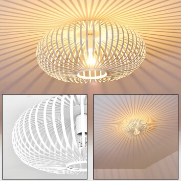 Plafonnier Ovari Blanc, 1 lumière