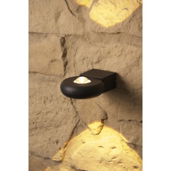 applique extérieure Trio TIGRIS LED Noir, 2 lumières