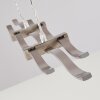 Suspension Gamsen LED Acier brossé, 3 lumières, Télécommandes, Changeur de couleurs