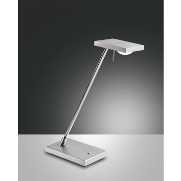 Lampe à poser Fabas Luce Como LED Aluminium, Chrome, 1 lumière