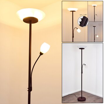 Lampadaire Gismaro Rouille, 3 lumières