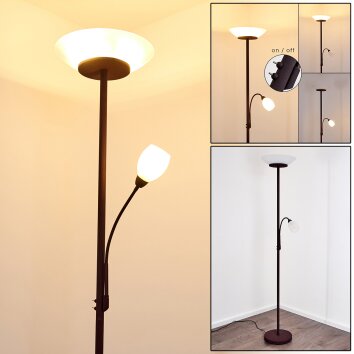 Lampadaire Gismaro Rouille, 3 lumières