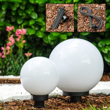 Set de boules lumineuses Miau Blanc, 2 lumières