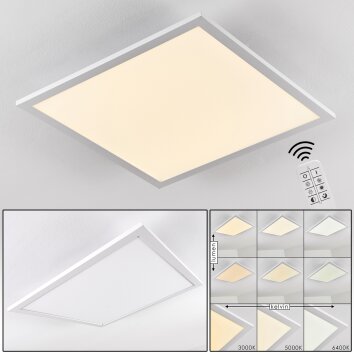 Plafonnier Salmi LED Aluminium, Blanc, 1 lumière