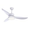 Ventilateur Globo RAMONA LED Blanc, 1 lumière, Télécommandes