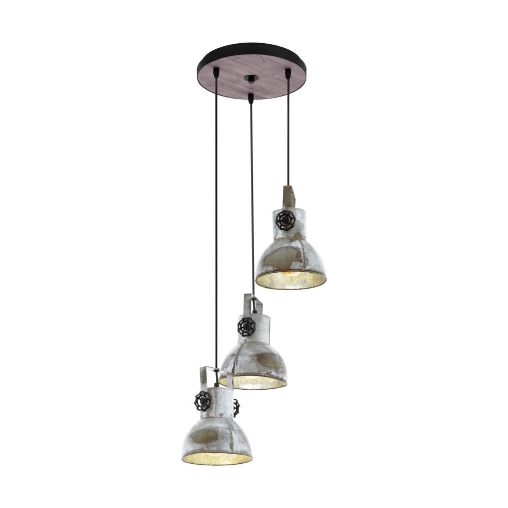 Suspension Eglo BARNSTAPLE Brun, Noir, 3 lumières main product photo