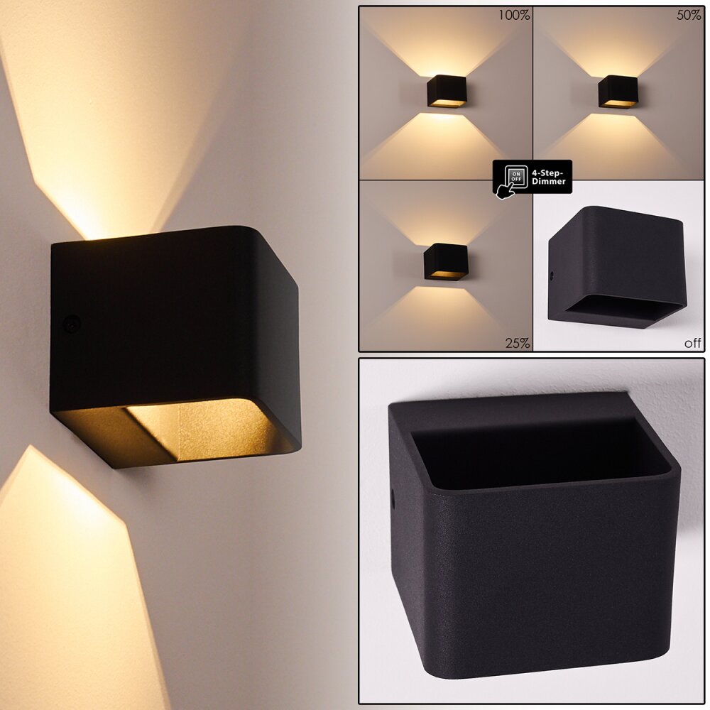 Applique murale Chuitna LED Noir, 1 lumière main product photo