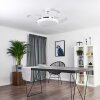 Ventilateur de plafond Bendigo LED Chrome, Transparent, Blanc, 1 lumière