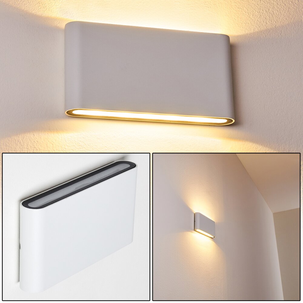 Applique murale d'extérieur Tinglev LED Blanc, 2 lumières main product photo