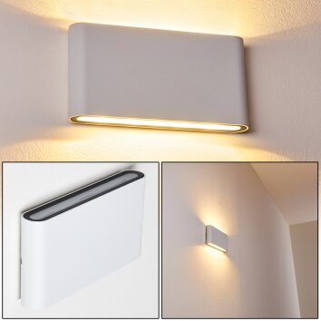 Applique murale d'extérieur Tinglev LED Blanc, 2 lumières