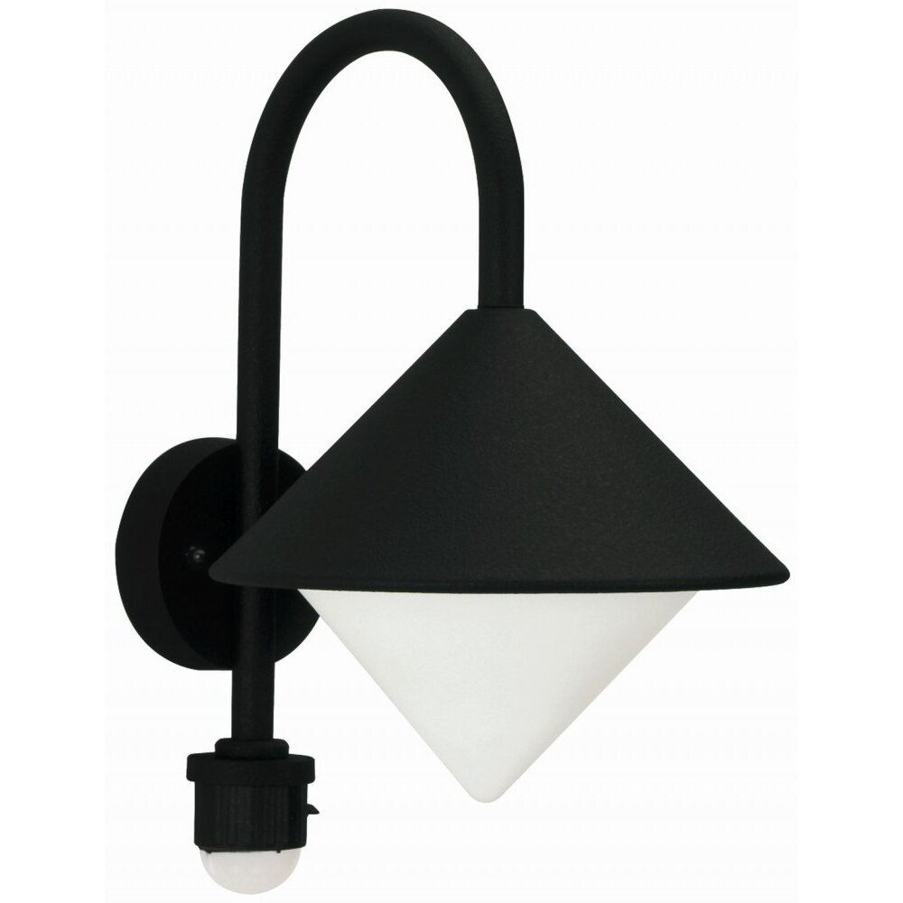 Applique extérieure Albert 646 Noir, 1 lumière, Détecteur de mouvement main product photo