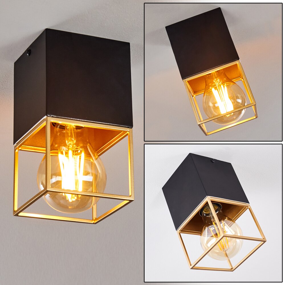 Plafonnier Agawam Noir, 1 lumière main product photo