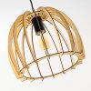 Suspension Wutt Bois clair, Noir, 1 lumière