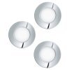 Spot encastrable Eglo FUEVA LED Chrome, 3 lumières