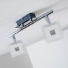 Spot de plafond Baramita LED Chrome, 2 lumières