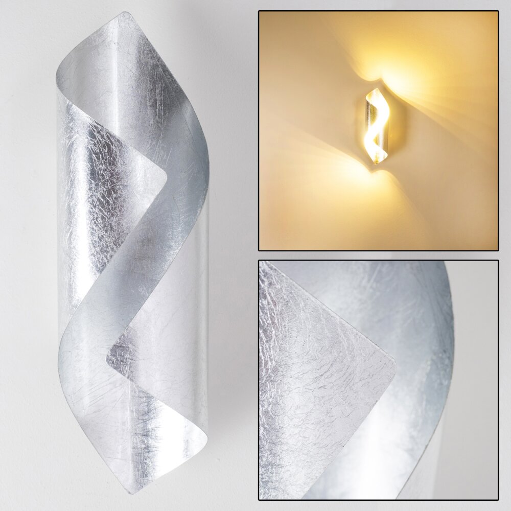 Applique murale Ogarrio LED Argenté, 2 lumières main product photo
