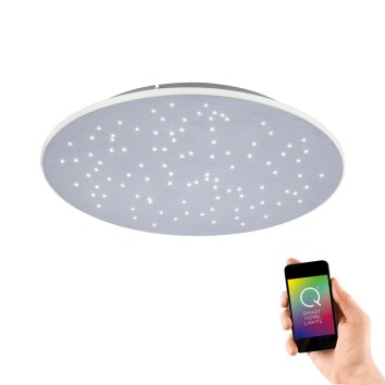 Plafonnier Paul Neuhaus Q-NIGHTSKY LED Aluminium, 1 lumière, Télécommandes