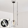 Suspension Leentje Noir doré, 1 lumière