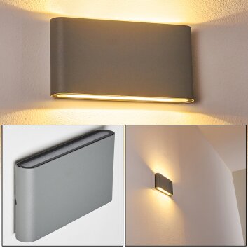 Applique murale d'extérieur Tinglev LED Gris, 2 lumières