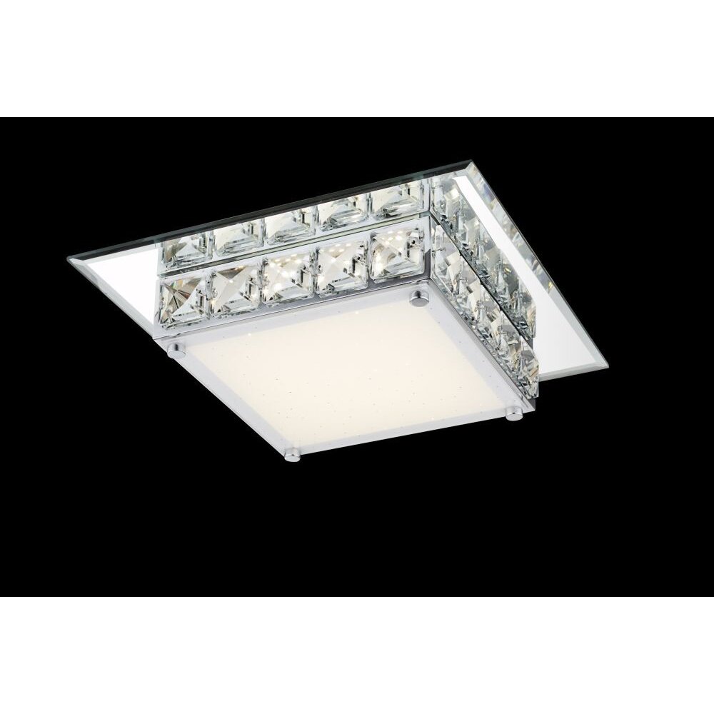 Plafonnier Globo LED Chrome, Verre, 1 lumière main product photo