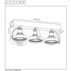 Spot de plafond Lucide DORIAN LED Noir, 3 lumières