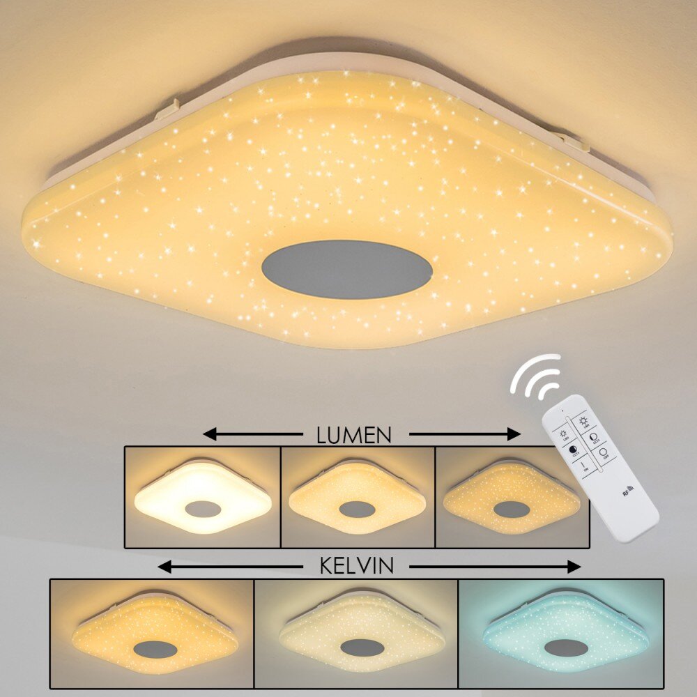 Plafonnier NUTAK LED Blanc, 1 lumière, Télécommandes, Changeur de couleurs main product photo