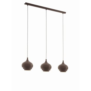 Suspension Eglo CAMBORNE Brun, 3 lumières