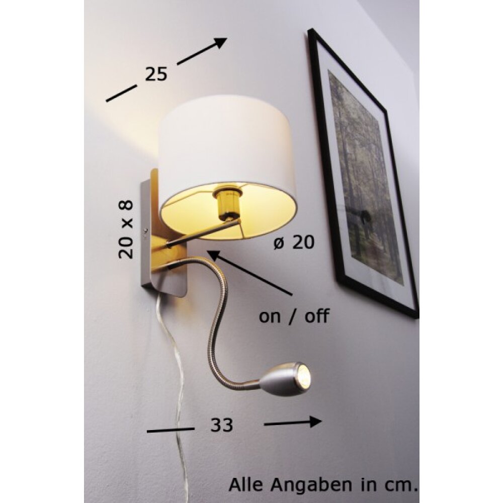 Applique murale Trio 2711 LED Chrome, Nickel mat, 2 lumières main product photo