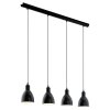 Lampe suspendue Eglo PRIDDY Noir, Blanc, 4 lumières