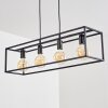 Suspension Flambeau Noir, 4 lumières