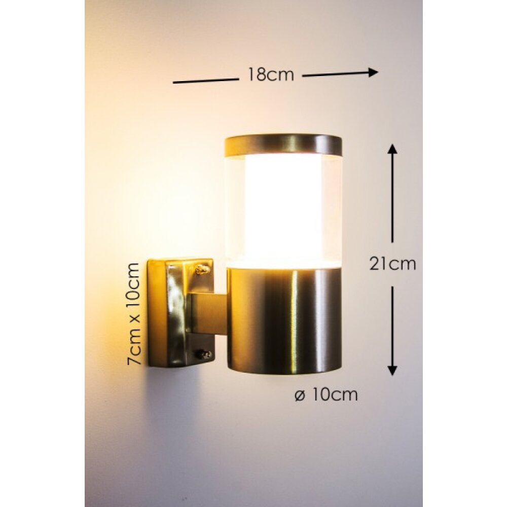 Applique extérieure Leon LED Acier inoxydable, 1 lumière main product photo