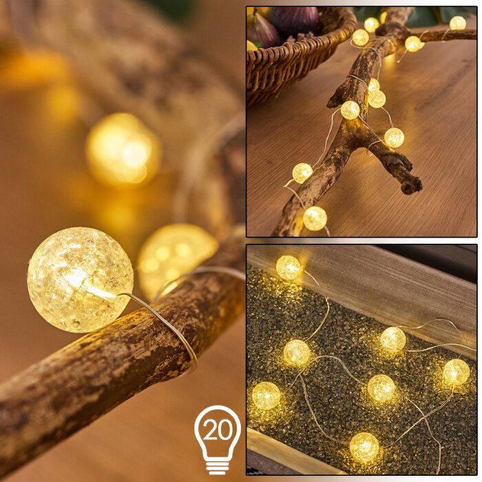 Guirlande Sondrio LED, 20 lumières