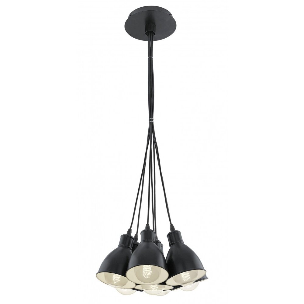 Lampe suspendue Eglo PRIDDY Noir, Blanc, 7 lumières main product photo