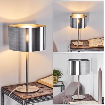 Lampe de table Volos Nickel mat, 1 lumière