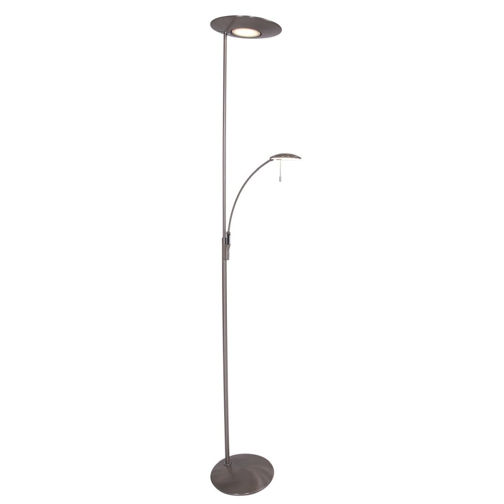 Lampadaire Steinhauer Zenith LED Acier inoxydable, 2 lumières main product photo