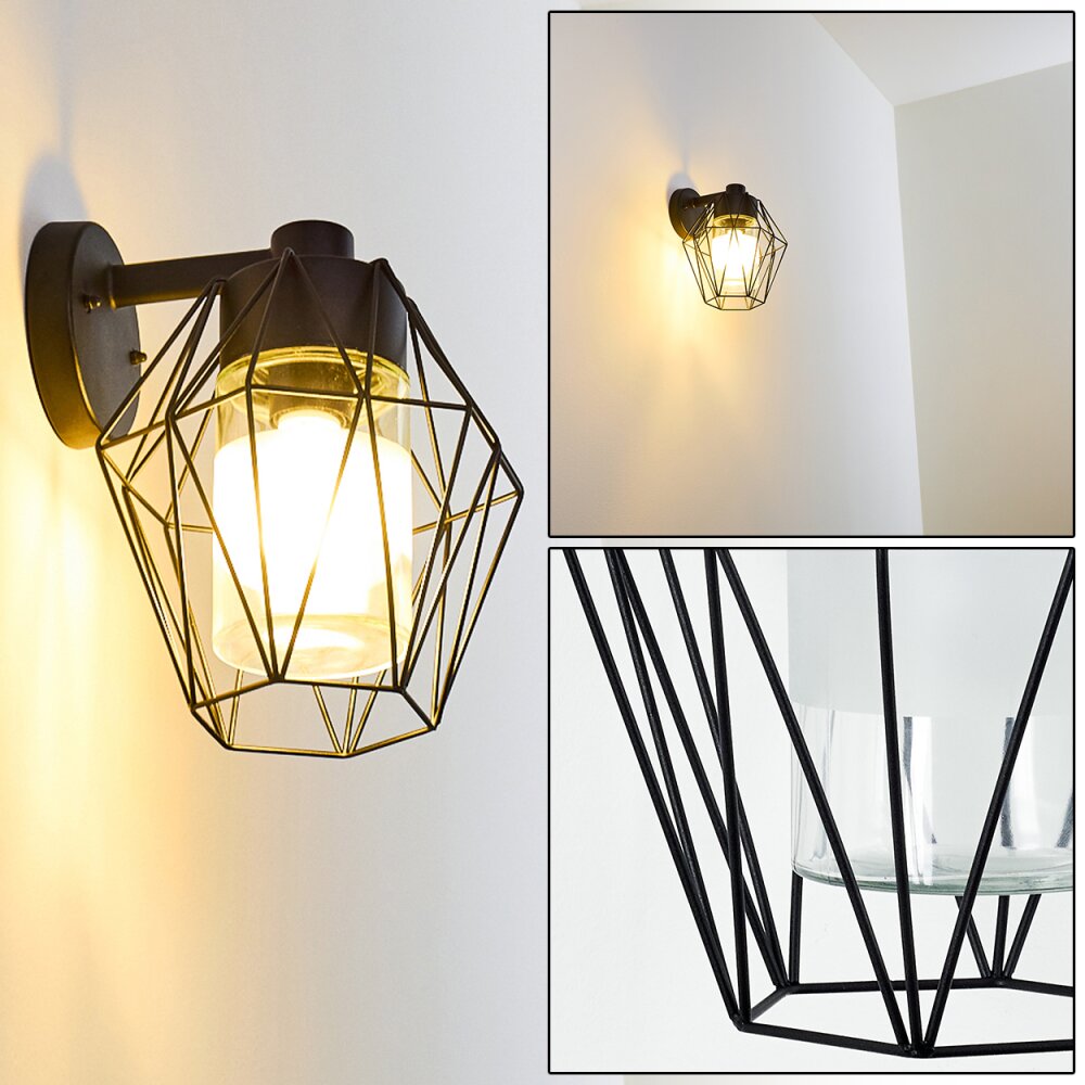 Applique murale d'extérieur Tartas Noir, 1 lumière main product photo