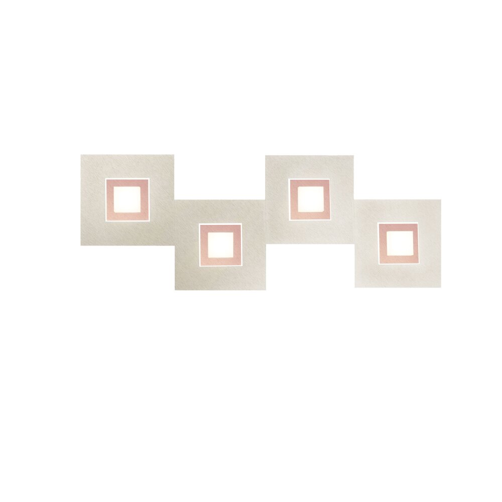 Applique murale Grossmann Karree LED Cuivre, 4 lumières main product photo