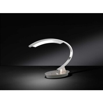 Lampe de table Wofi SEGURA LED Nickel mat, 1 lumière