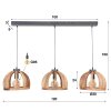 Suspension Tabua, 3 lumières Suspension Tabua, 3 lumières